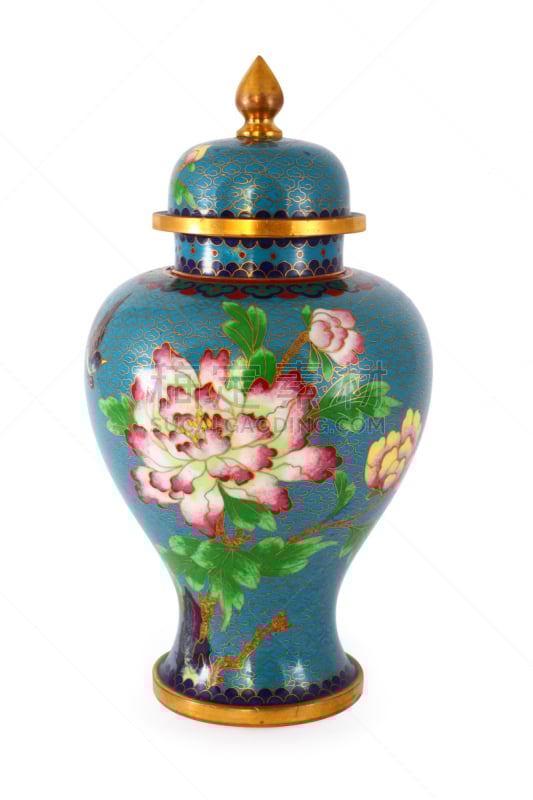 清朝,古董,血管,景泰蓝,尖顶饰,模仿动物,珐琅,金属,几何形状,花瓶