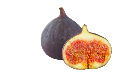 无花果,白色背景,熟的,分离着色,海伊节食法,摆餐具,选择对焦,水平画幅,素食,无人