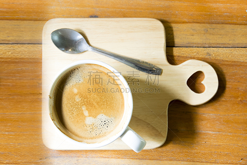 咖啡,木制,热,背景,褐色,水平画幅,奶油,早晨,饮料,在上面