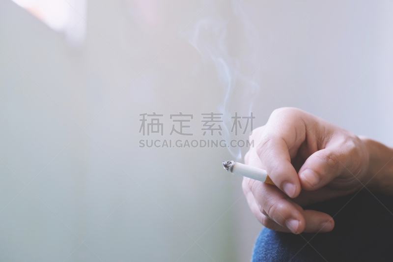 吸烟问题,男人,手,香烟,烟,风险,部分,家庭,一个人,泰国