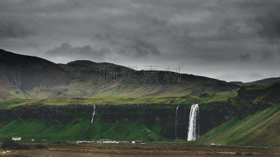 冰岛国,风景,seljalandsfoss waterfall,地形,河流,水,美,水平画幅,瀑布,无人
