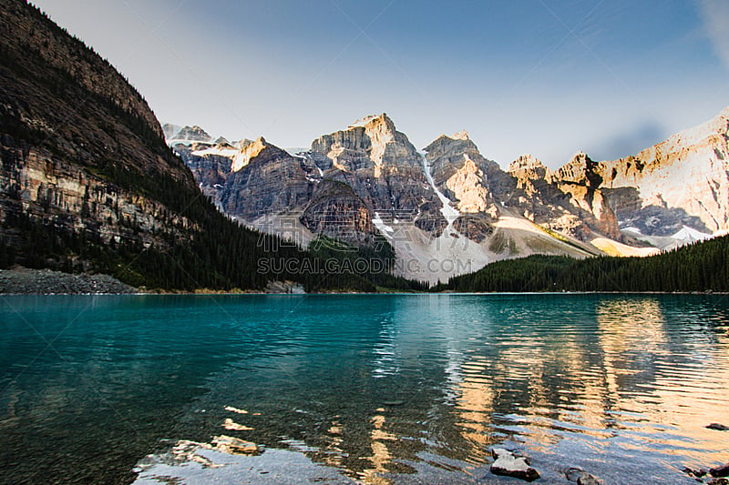 加拿大,梦莲湖,国内著名景点,环境,雪,湖,河流,岩石,夏天,户外