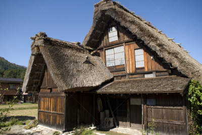 白川乡,乡村,日本,传统,五箇山,天空,水平画幅,墙,户外,云景