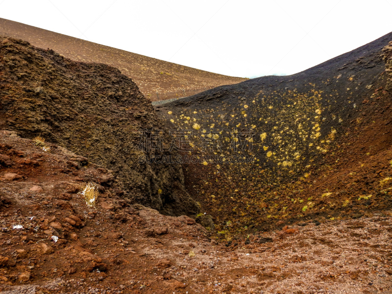 埃特纳火山,西西里,天空,水平画幅,云,火山地形,夏天,户外,自然公园,山