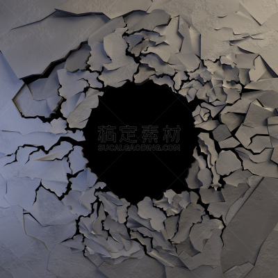 洞,巨大的,破碎的,地球,建筑,符号,抽象,拆毁的,方形画幅,问题