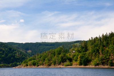 水坝,水,度假胜地,图林根州,水平画幅,地形,图林根的森林,无人,克里思蒂克走廊,夏天