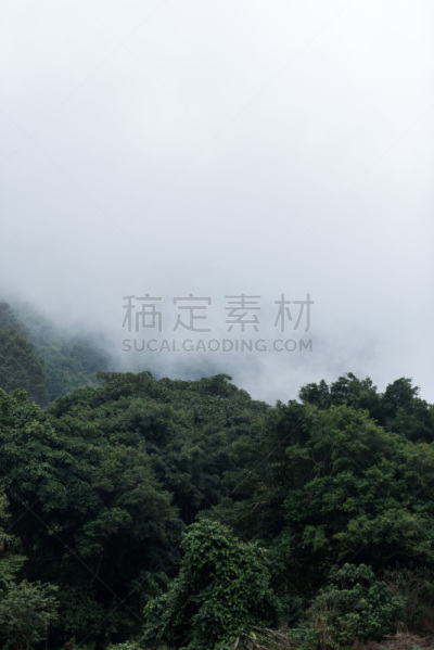 赤道几内亚,中部非洲,航拍视角,岛,垂直画幅,水,天空,瀑布,无人,户外