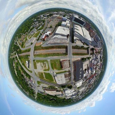 小的,行星,美国,水平画幅,无人,户外,城市,无人机,航拍视角,北卡罗来纳