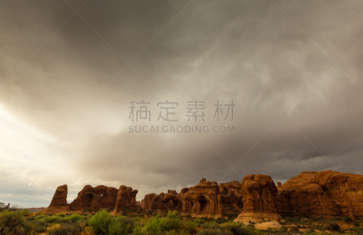 犹他,秋天,沙漠,雨,乌云,平衡岩石,马蹄弯,野生白山羊,羚羊谷,著名自然景观