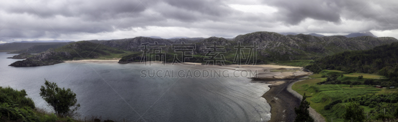 韦斯特罗斯,苏格兰高地,阿勒浦,拼接的图像,水湾,海兰德岛,水,高视角,夏天,湖