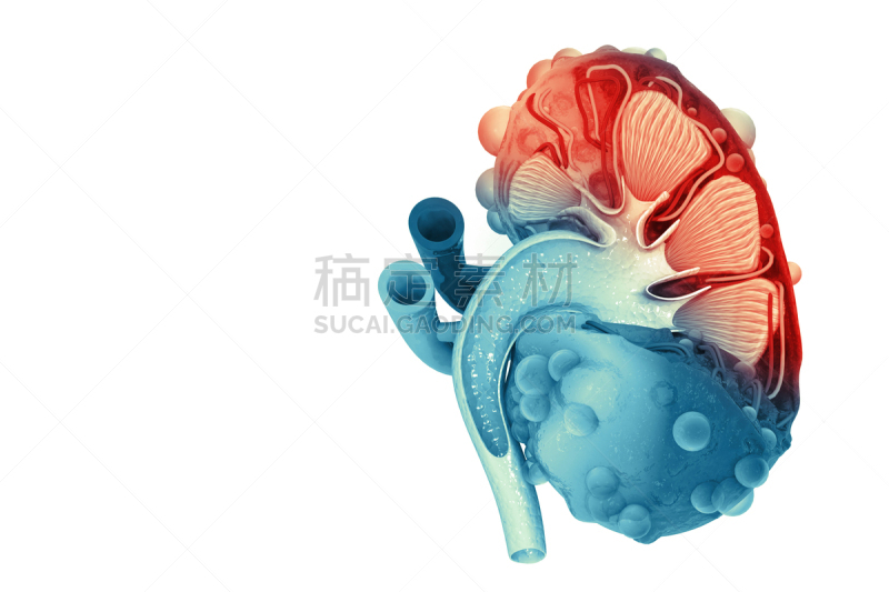 肾脏,肾病,横截面,泌尿系统,输尿管,尿液,人,三维图形