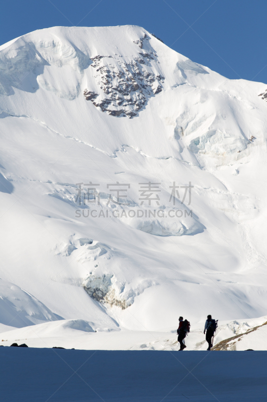 垂直画幅,雪,无人,夏天,攀冰,户外,冰,徒步旅行,山,阿尔卑斯山脉