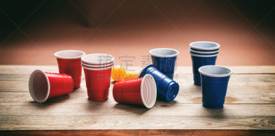 球,杯,塑胶,木制,乒乓球,红色,啤酒乒乓球,蓝色,彩色图片