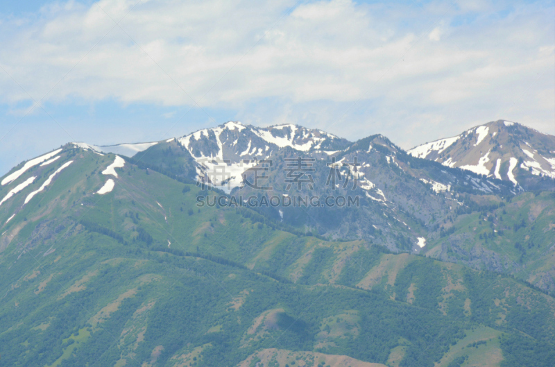 犹他,北,山脉,威尔斯威尔,自然,天空,美国,水平画幅,地形,雪