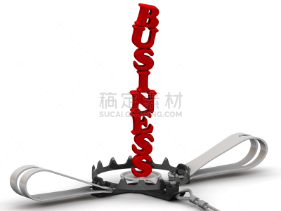 捕鼠器,商务,钢索,水平画幅,捕猎行为,无人,白色背景,尖利,残酷的,背景分离