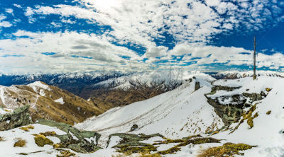 皇后镇,新西兰,山,蹄冠峰,摄像机拍摄角度,滑雪场,滑雪坡,风景,接力赛,自然