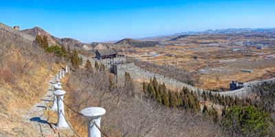 了望塔,围墙,非凡的,小路,天空,古代文明,石墙,水平画幅,形状,山