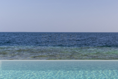 户外,蓝色,海洋,池塘,水,天空,美,水平画幅,别墅,夏天