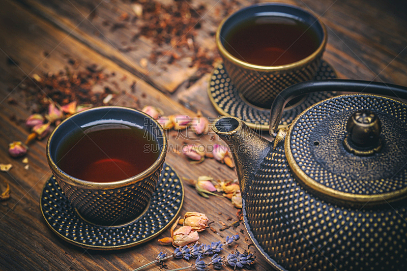 茶,铸铁,花茶,罗马尼亚,花蕾,壶,茶壶,水平画幅,无人,热饮