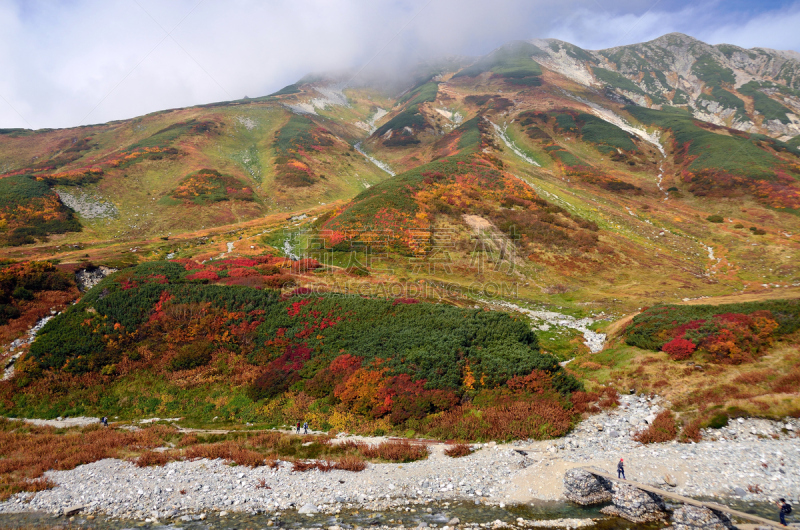 富山,秋天,日本,天空,北陆地区,沟壑,水平画幅,山,户外,云景