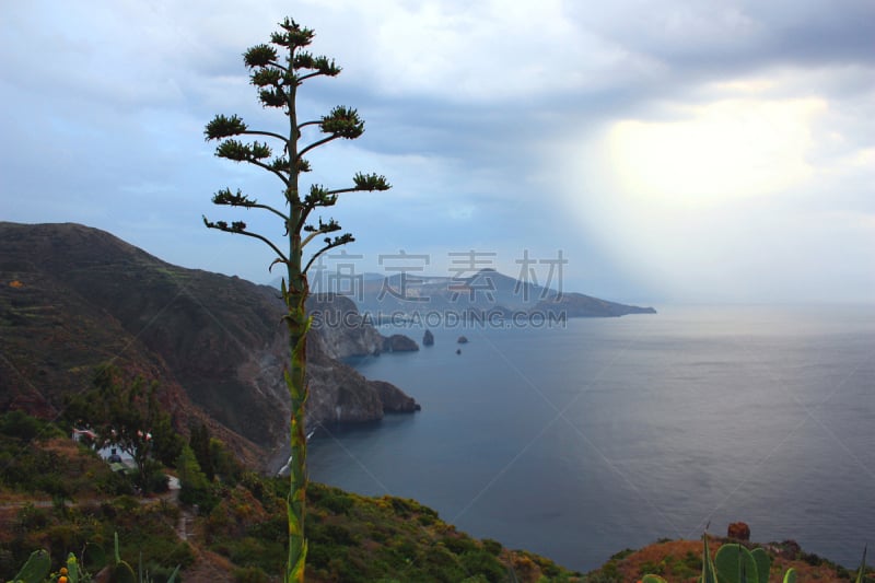 火山,火山渣锥,休眠火山,火山口,水平画幅,无人,意大利,户外,岛,摄影