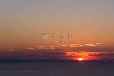 黎明,相模湾,平塚市,天空,美,里山,水平画幅,曙暮光,旅行者,户外