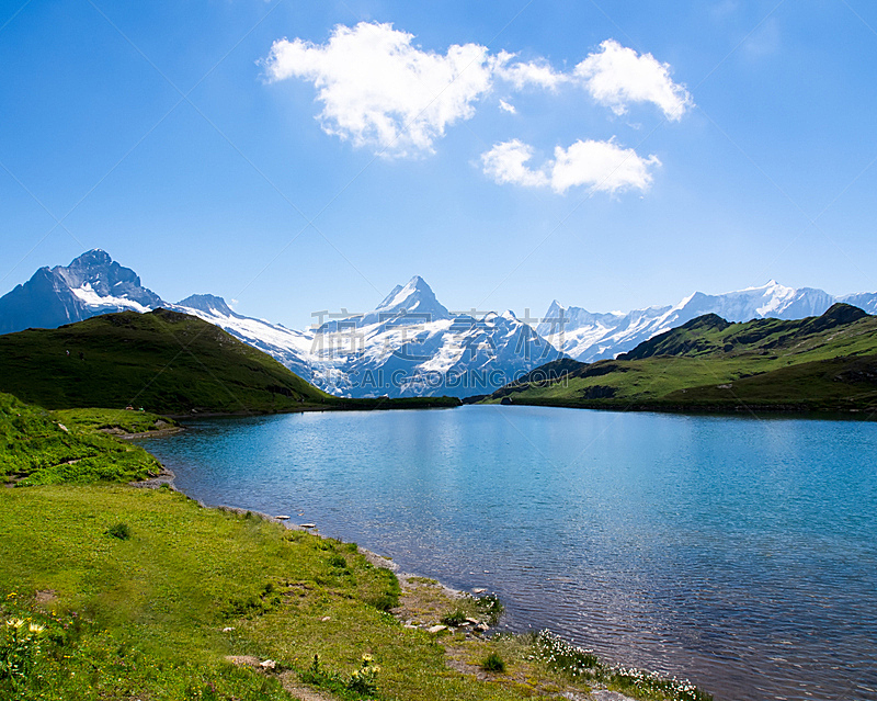 施雷克峰,威特洪山,瑞士,自然美,格林德瓦,水平画幅,雪,无人,夏天,户外