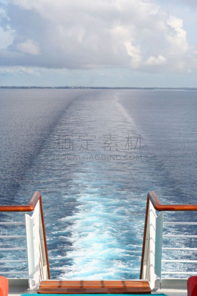 拿骚,巴哈马国,在之后,垂直画幅,彩色图片,无人,邮轮,加勒比海地区,船尾波,海洋