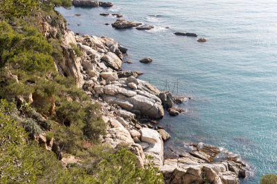 海岸线,西班牙,勇气,陡峭海岸,赫罗纳,赫罗纳省,歌剧院,特萨德玛,地中海,夏天