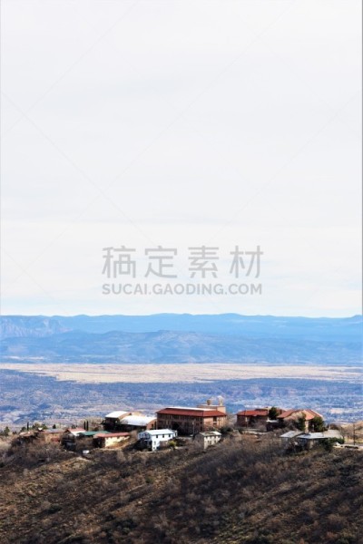杰罗姆,垂直画幅,美国,山,无人,城市,亚利桑那,摄影
