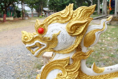 雕像,泰国,室内,寺庙,吉林省,独角兽,头球,狮子,水平画幅,建筑