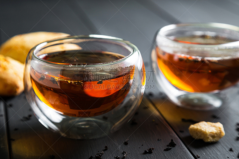 茶杯,两个物体,汤,褐色,圆形,热,桌子,水平画幅,无人,杯