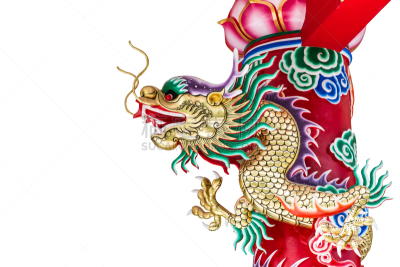 多色的,雕像,龙,亚洲,华丽的,符号,幻想,泰国,图像,装饰