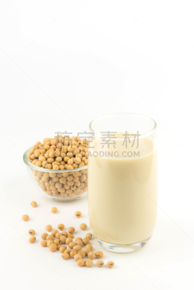 大豆,牛奶,白色背景,饮料,有机食品,黄色,精神振作,清新,杯,健康食物