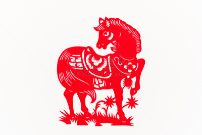 动物,马,马年,传统,春节,纸,切断