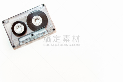 盒式录音带,白色背景,分离着色,模拟设备,水平画幅,小的,音频存储介质,无人,古老的,巨大的