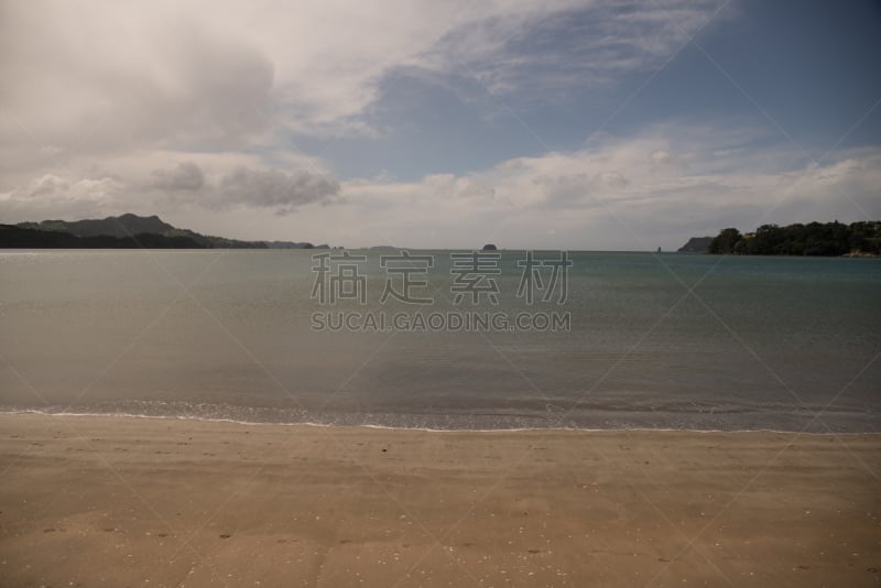 科罗曼德尔半岛,自然美,居住区,cathedral cove,水,水平画幅,沙子,半空中,夏天,户外