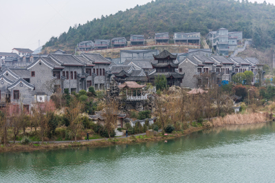 砖,湖,瓦,贵州省,贵阳,房屋,旅游目的地,明朝风格