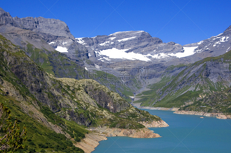 湖,山,瓦莱斯州,自然,水平画幅,无人,户外,瑞士,徒步旅行,山脉