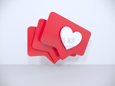 三维图形,红色,概念,绘画插图,符号,心型,显示器,手机,满意