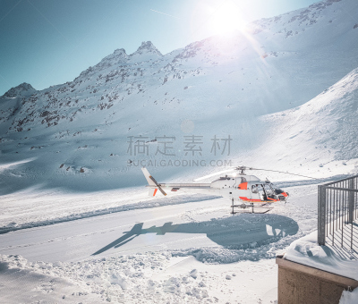 直升机,雪,阿尔卑斯山脉,滑雪雪橇,寒冷,运动,奥地利,飞机,户外