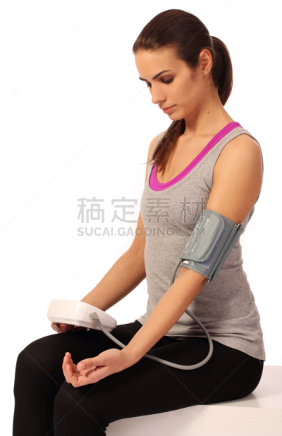 血压计,垂直画幅,美,四肢,美人,活力,部分,青年人,数字化显示,运动