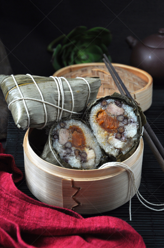 粽子,食品,传统,端午节,米饺子,塞满了的,金字塔形,配方,荷花,豆