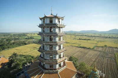 北碧,泰国,寺庙,金佛寺,水平画幅,建筑,无人,僧院,亚洲,著名景点