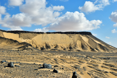 埃及,沙漠,黑色,旅途,热,巴哈利雅绿洲,石头,岩石,户外,天空