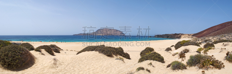 la graciosa,兰萨罗特岛,海滩,岛,特拉华,蒙大拿州,群岛,西北,天体海滩,北