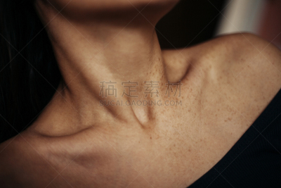 锁骨,肩,自然美,开着的,颧骨,美,褐色,水平画幅,美人,纯净