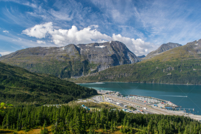 阿拉斯加,山,风景,国内著名景点,陡峭,图像,雪,海洋,太平洋,美国