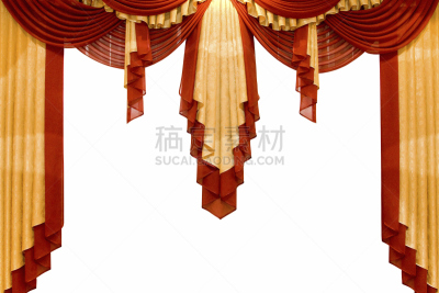红色,黄金,幕布,帷幔,正面视角,式样,边框,水平画幅,纺织品,无人