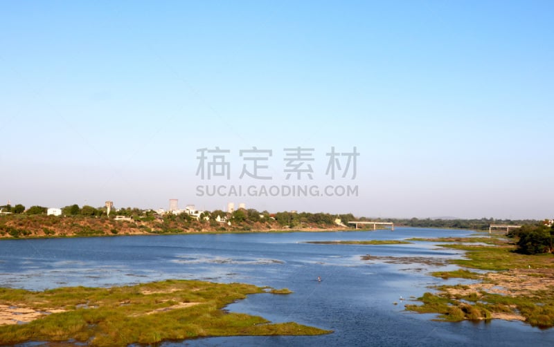 河流,草河,水平画幅,地形,无人,夏天,绿河,户外,印度,摄影